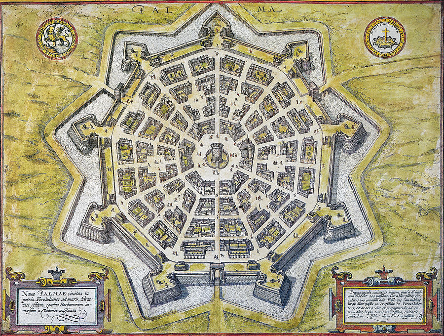 Plano de Palmanova en 1598