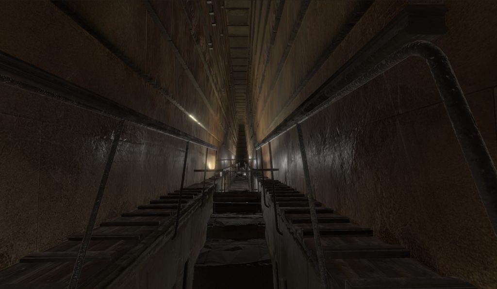 Interior de la Pirámide de Keops. Foto de ScanPyramids Mission