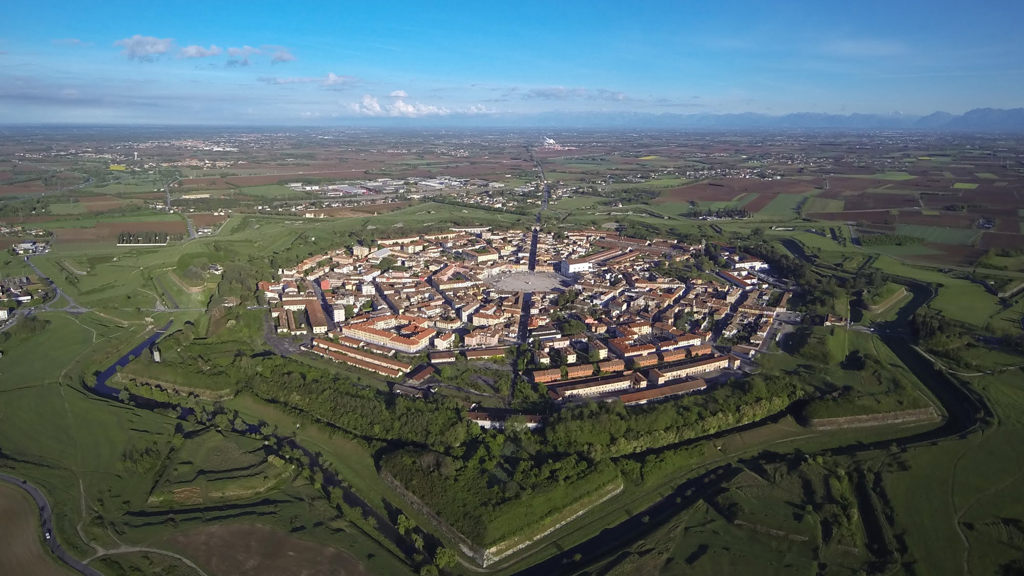 The fortified city of Palmanova in Italy.