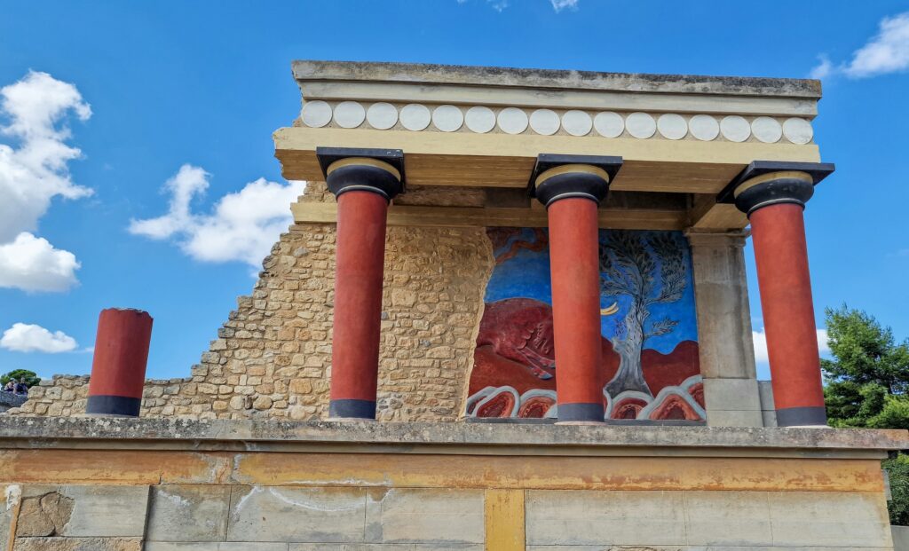 Murales del antiguo Palacio de Knossos