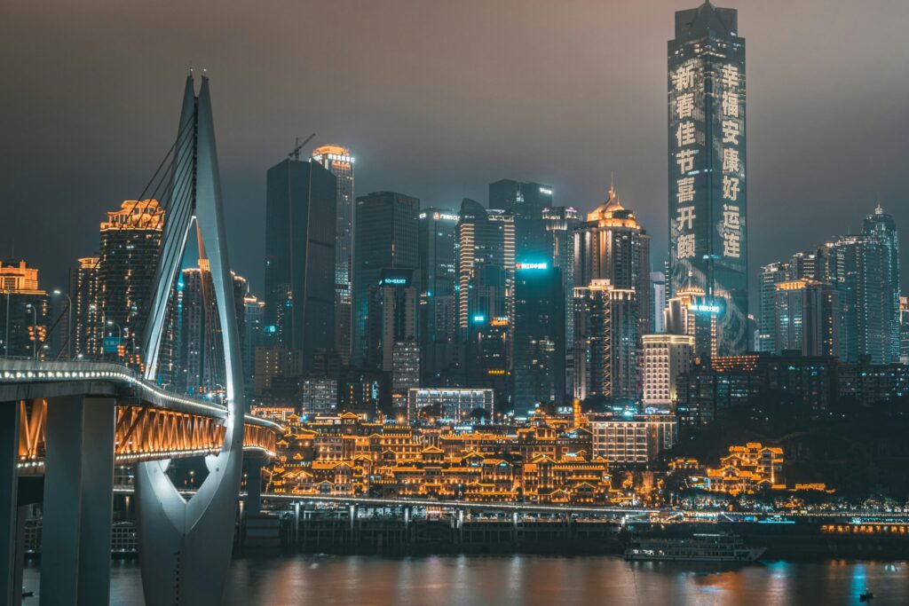 Chongqing by day is impressive, but at night it shines in all its glory. Photo by Unsplash.